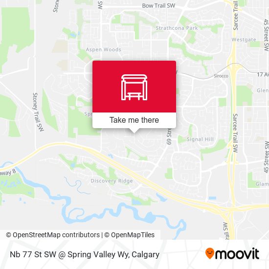 Nb 77 St SW @ Spring Valley Wy map