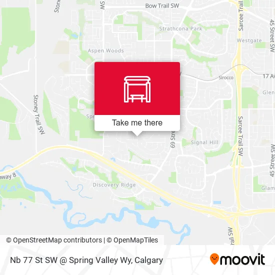 Nb 77 St SW @ Spring Valley Wy map
