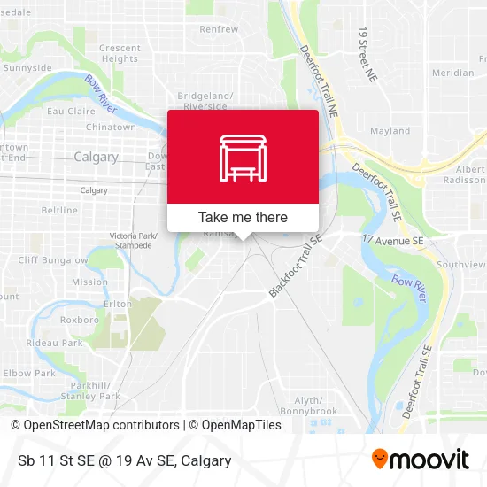 Sb 11 St SE @ 19 Av SE map