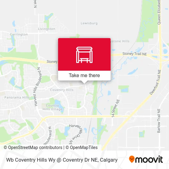 Wb Coventry Hills Wy @ Coventry Dr NE map