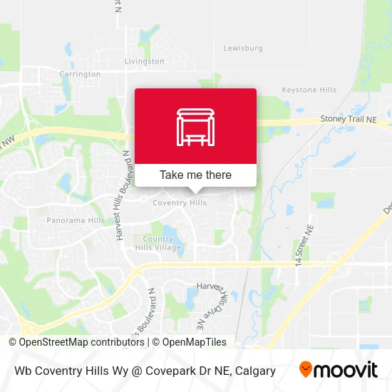 Wb Coventry Hills Wy @ Covepark Dr NE map