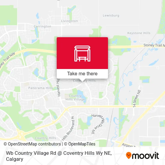 Wb Country Village Rd @ Coventry Hills Wy NE map