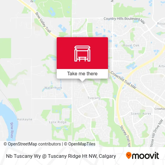 Nb Tuscany Wy @ Tuscany Ridge Ht NW map