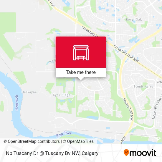 Nb Tuscany Dr @ Tuscany Bv NW map