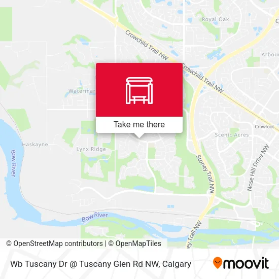 Wb Tuscany Dr @ Tuscany Glen Rd NW map