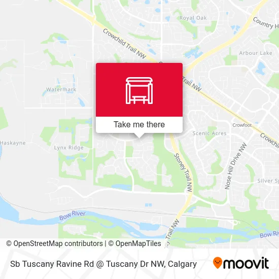 Sb Tuscany Ravine Rd @ Tuscany Dr NW map