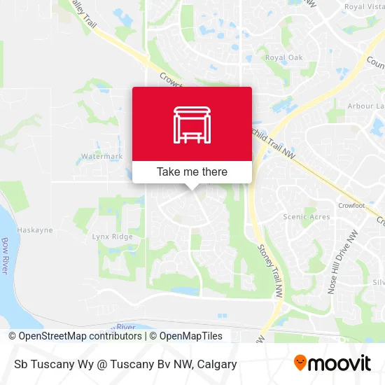 Sb Tuscany Wy @ Tuscany Bv NW map