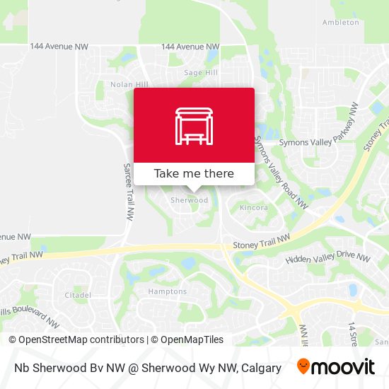 Nb Sherwood Bv NW @ Sherwood Wy NW map