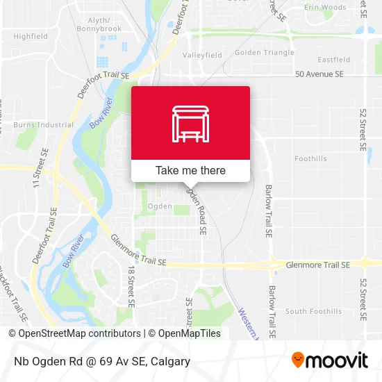 Nb Ogden Rd @ 69 Av SE map
