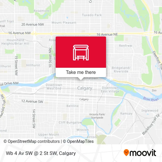 Wb 4 Av SW @ 2 St SW map