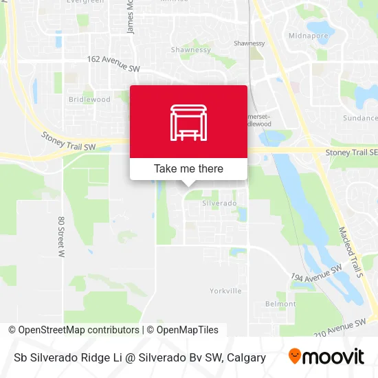 Sb Silverado Ridge Li @ Silverado Bv SW map