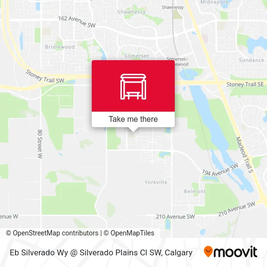 Eb Silverado Wy @ Silverado Plains Cl SW map