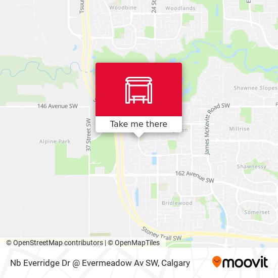Nb  Everridge Dr @ Evermeadow Av SW map
