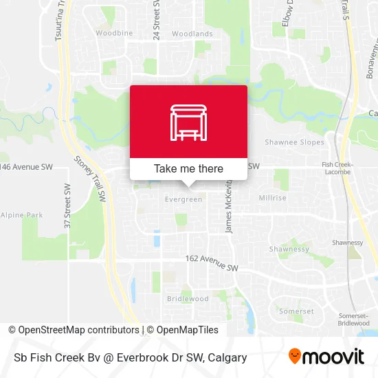 Sb Fish Creek Bv @ Everbrook Dr SW map