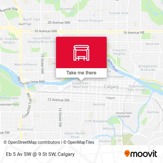 Eb 5 Av SW @ 9 St SW map