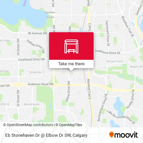 Eb Stonehaven Dr @ Elbow Dr SW map