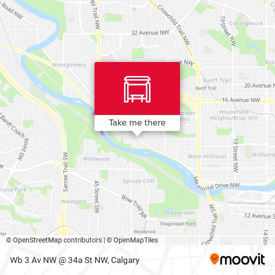 Wb 3 Av NW @ 34a St NW map