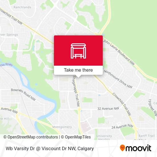 Wb Varsity Dr @ Viscount Dr NW map