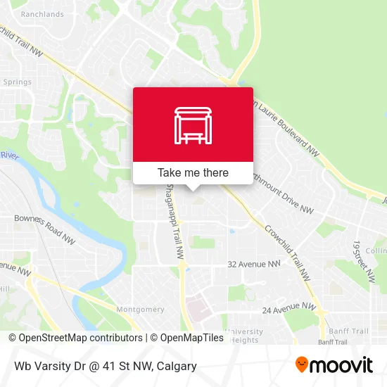 Wb Varsity Dr @ 41 St NW map