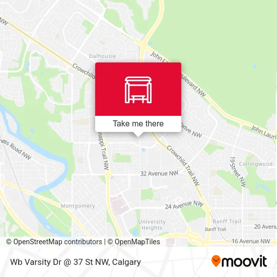 Wb Varsity Dr @ 37 St NW map