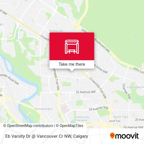 Eb Varsity Dr @ Vancouver Cr NW map