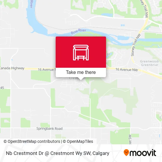 Nb Crestmont  Dr @ Crestmont Wy SW map