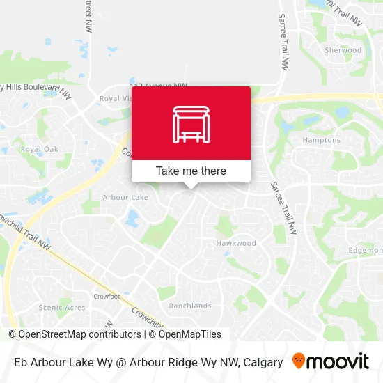 Eb Arbour Lake Wy @ Arbour Ridge Wy NW map
