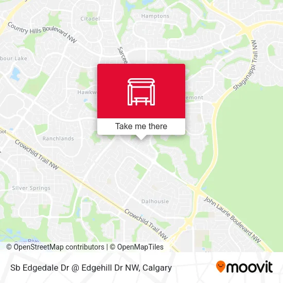 Sb Edgedale Dr @ Edgehill Dr NW map