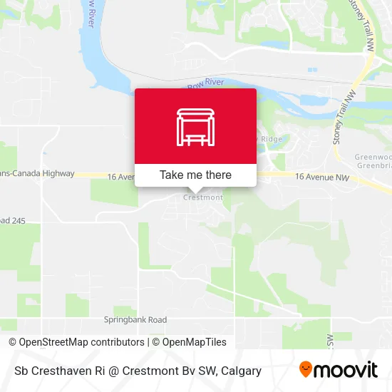 Sb Cresthaven Ri @ Crestmont Bv SW map