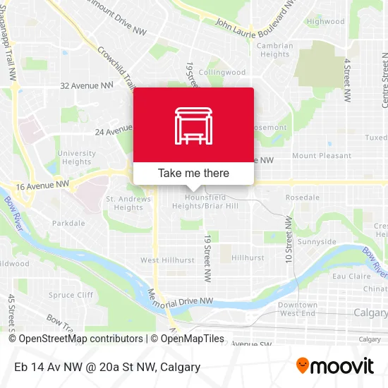 Eb 14 Av NW @ 20a St NW map
