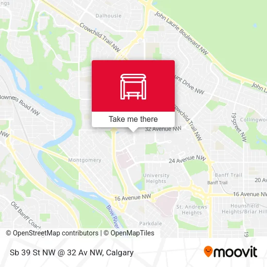 Sb 39 St NW @ 32 Av NW map