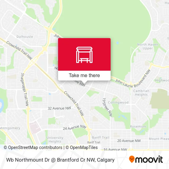 Wb Northmount Dr @ Brantford Cr NW map