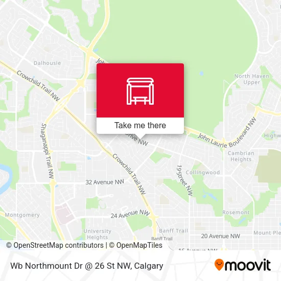 Wb Northmount Dr @ 26 St NW map