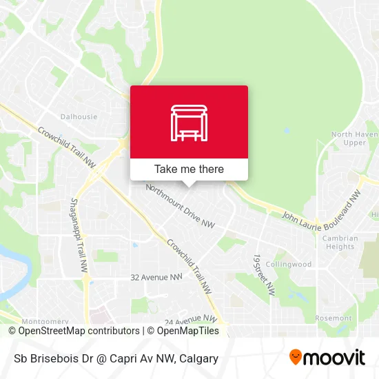 Sb Brisebois Dr @ Capri Av NW map