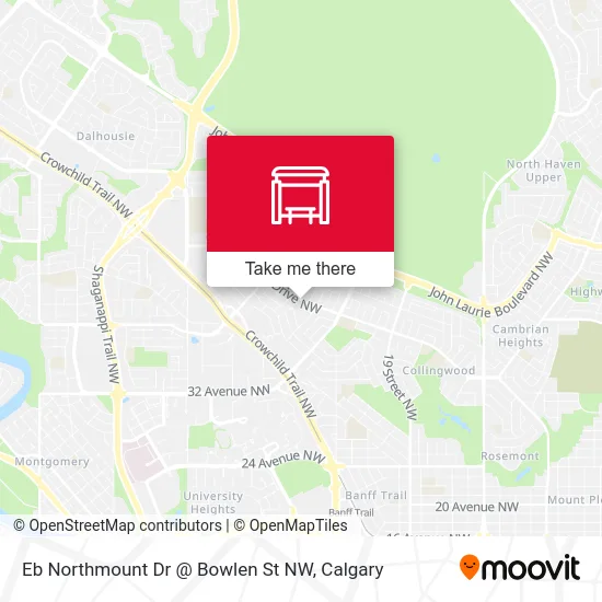 Eb Northmount Dr @ Bowlen St NW map