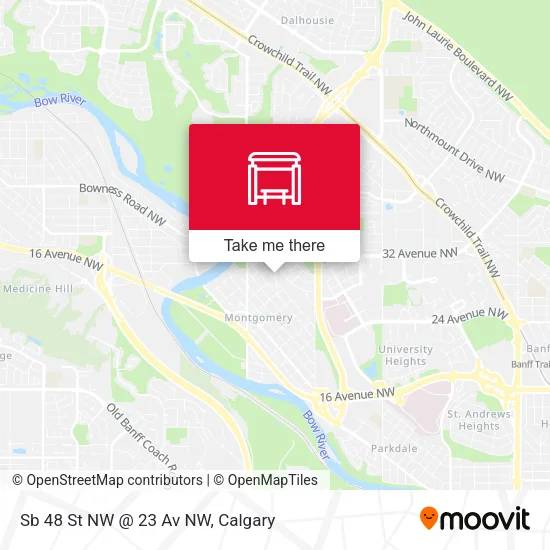 Sb 48 St NW @ 23 Av NW map