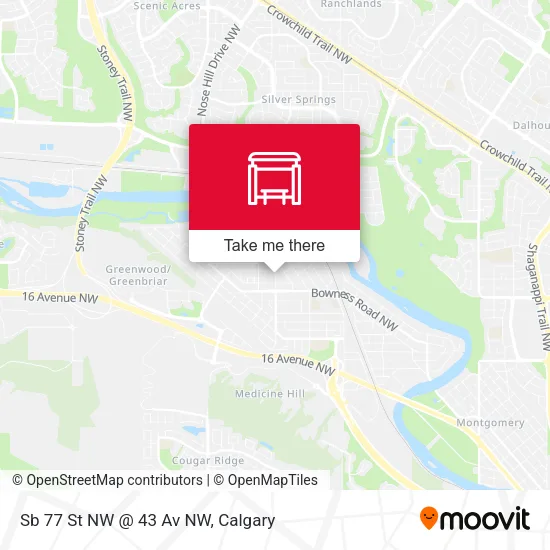 Sb 77 St NW @ 43 Av NW map