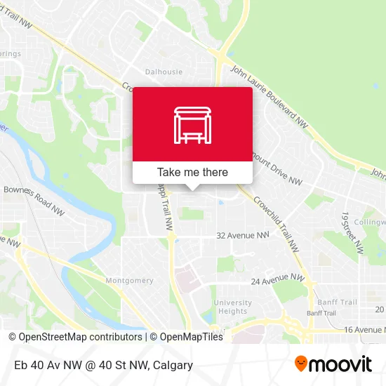 Eb 40 Av NW @ 40 St NW map