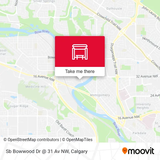 Sb Bowwood Dr @ 31 Av NW map