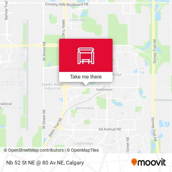 Nb 52 St NE @ 80 Av NE map