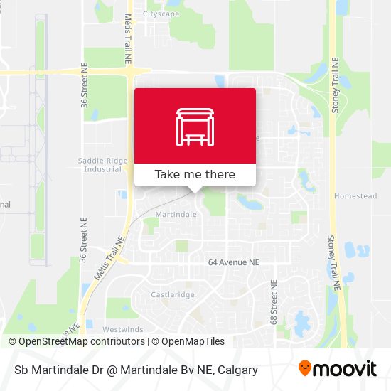 Sb Martindale Dr @ Martindale Bv NE map