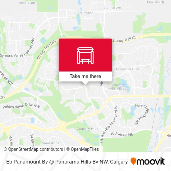 Eb Panamount Bv @ Panorama Hills Bv NW map