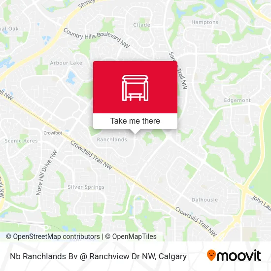 Nb Ranchlands Bv @ Ranchview Dr NW map