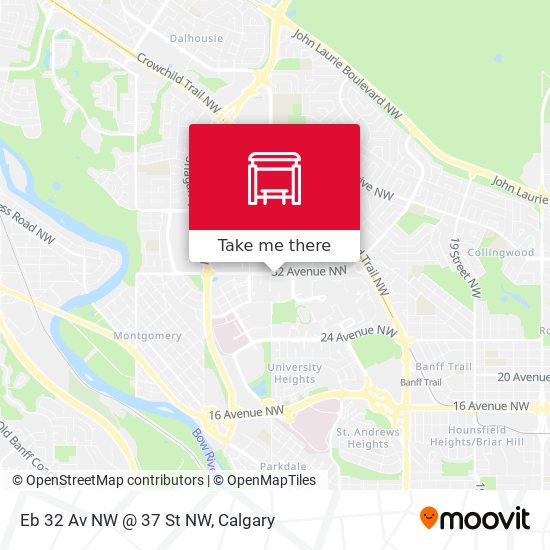 Eb 32 Av NW @ 37 St NW map