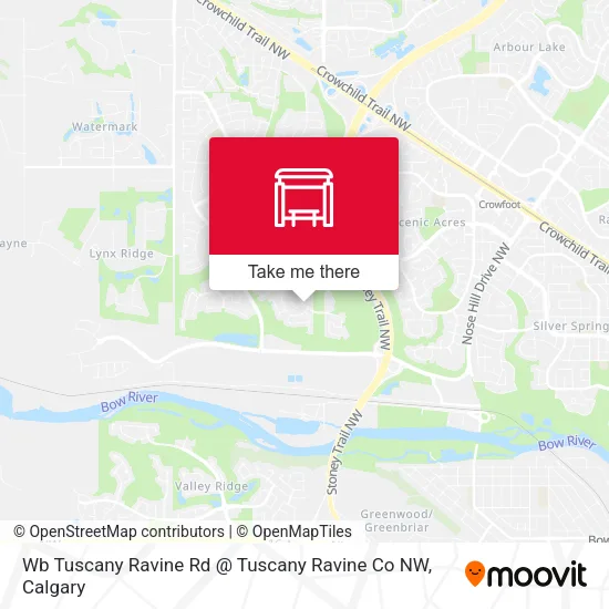 Wb Tuscany Ravine Rd @ Tuscany Ravine Co NW map