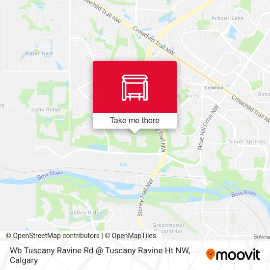 Wb Tuscany Ravine Rd @ Tuscany Ravine Ht NW map