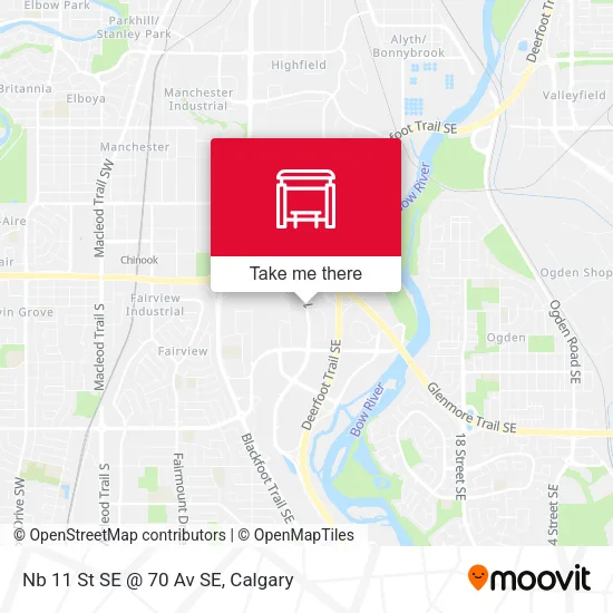 Nb 11 St SE @ 70 Av SE map