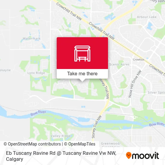 Eb Tuscany Ravine Rd @ Tuscany Ravine Vw NW map