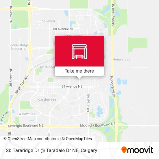 Sb Tararidge Dr @ Taradale Dr NE map