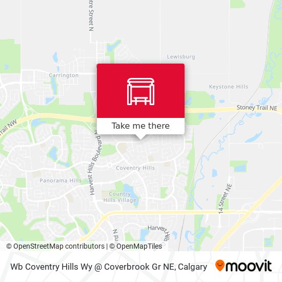 Wb Coventry Hills Wy @ Coverbrook Gr NE map